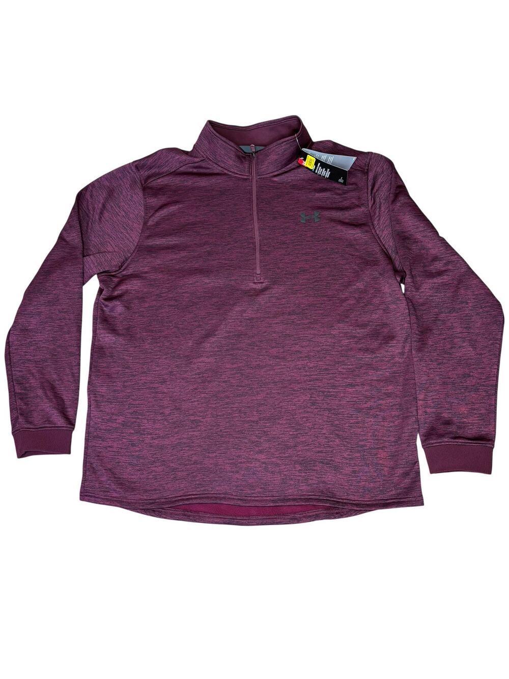 NWT Under Armour ColdGear Mens  Fleece 1/4 Zip Pullover Loose Purple Size XXL